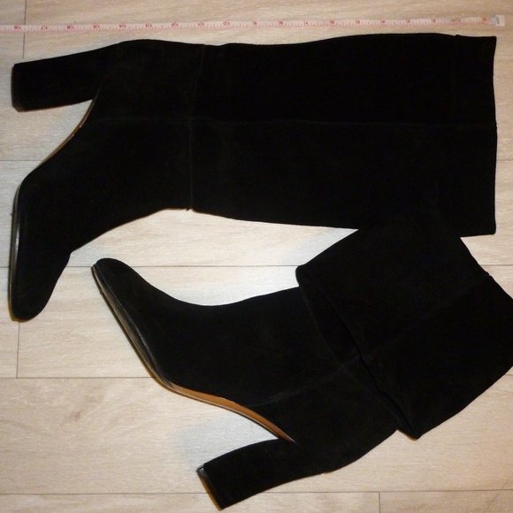 Casadei Suede Black Boots Size 10 Made in Italy